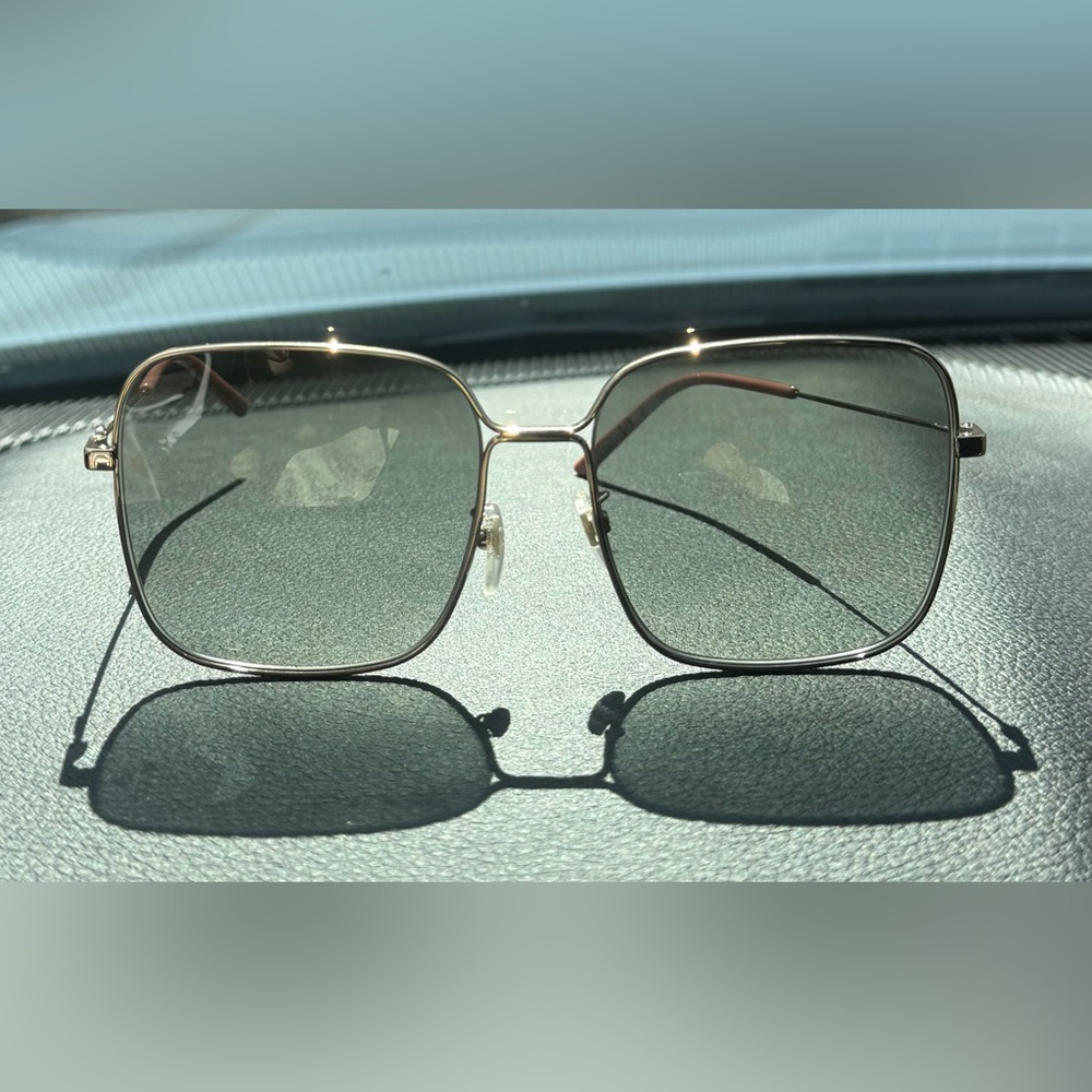 Gucci Gold Metal Square Frame Glasses